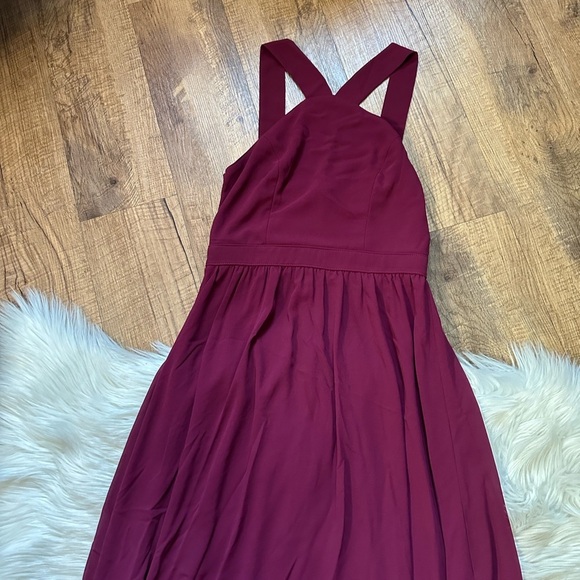 LULU’S Air Of Romance Burgundy Maxi Dress - Picture 4 of 5